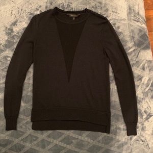 BCBGMaxazaria Soft Long-Sleeve Mesh Top